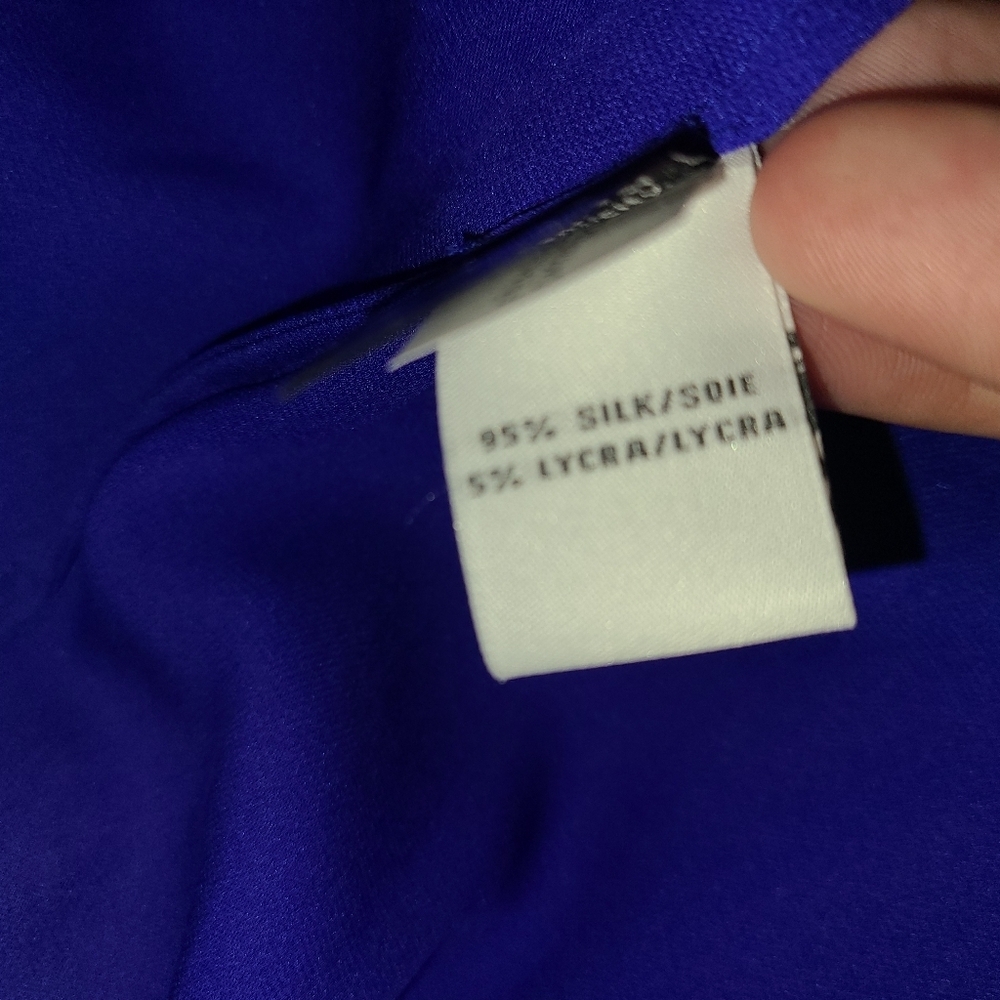Diane Von Furstenberg royal blue long sleeve silk lycra midi dress 8 FRANCESCA - Picture 9 of 16
